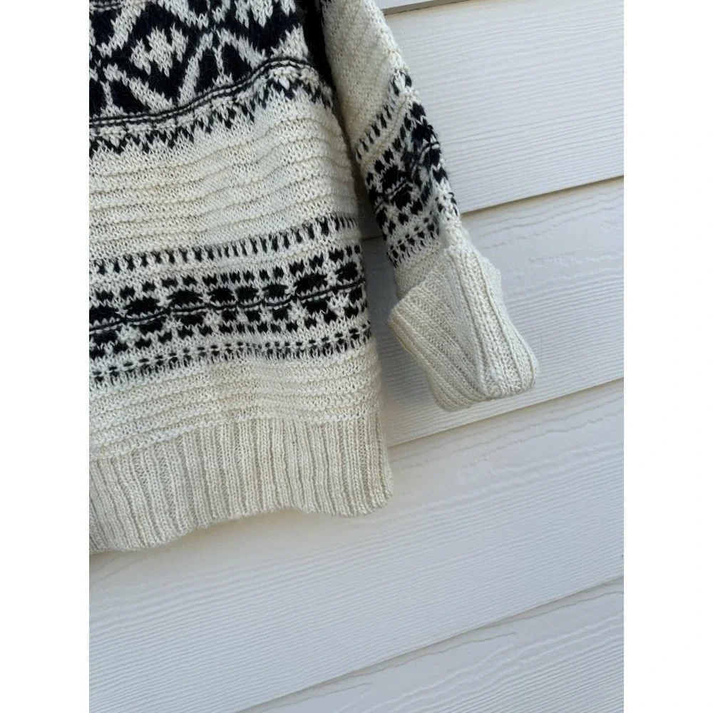 Polo Ralph Lauren Nordic‎ Wool Alpaca Blend Sweater Winter Cream Size Small - Picture 4 of 9